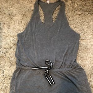 Gray Shorts Beach Coverup Romper